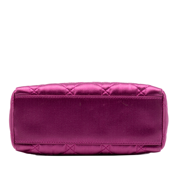 Pre-Loved Dior Mini Satin Cannage Lady Dior - Picture 3 of 8